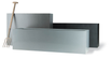 Geo fiberglass trough planters by Capital Garden Products