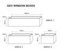 Geo Window Box Planters