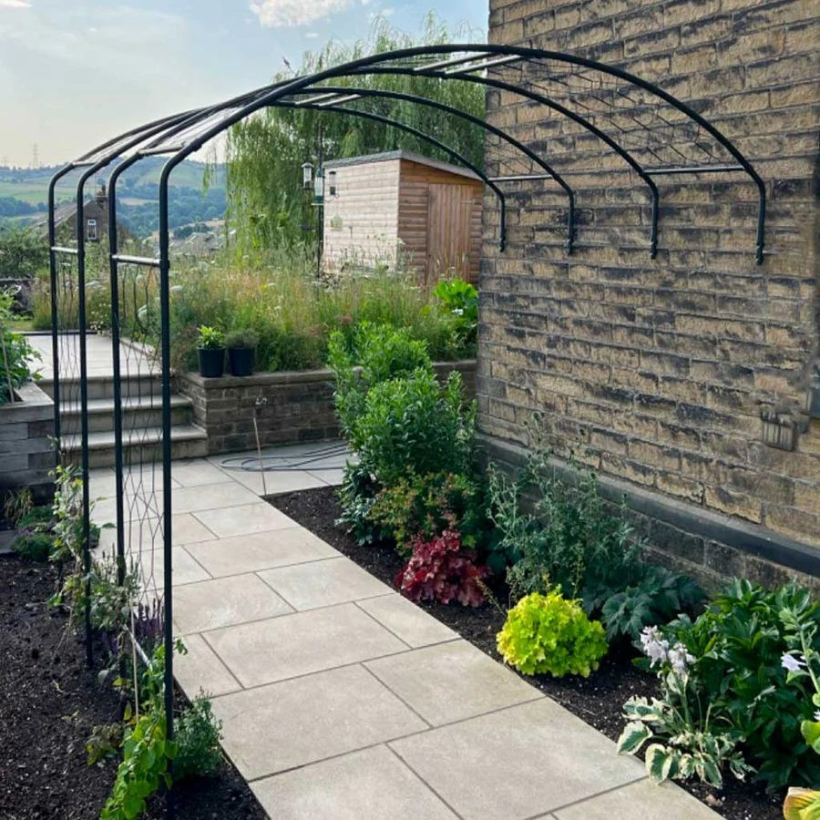 Wall Garden Arch - 4' to 12' - metal half arch