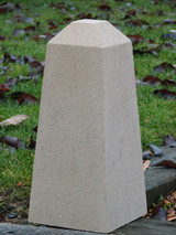 Grand Avenue Bollard crafted from cast stone and offered in five finish choices.