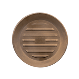 Crescent round saucers available in many sizes and color.  Shown here in Mocha