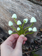 Polymer Mushrooms Set of 9 - Creme