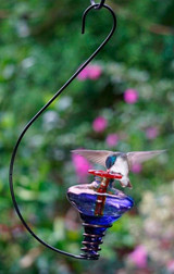 Mini Blossom Hanging Hummingbird Feeder Blue