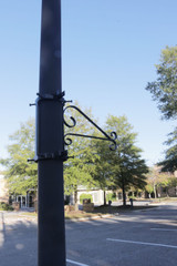 Single Lamppost Bracket mounted on pole