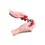 Tube cleaning brush in use