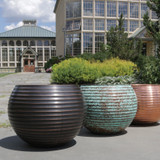 Sevda Copper Sphere Planter in three finishes