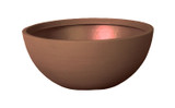 Flat bottom bowl in dark rust