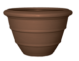 Urn planter in dark rust