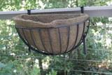 22" Wall Basket on GHB2 brackets hanging on a deck rail