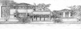 Oak Park Studio of Frank Lloyd Wright house drawing