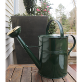 2.6 Gallon Galvanized Watering Can Green with fine sprinkling rose