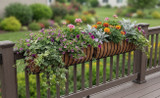 72" Hayrack planted along railing