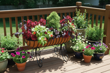 Small Cradle Planter planted on deck Small Cradle Planter planted on deck