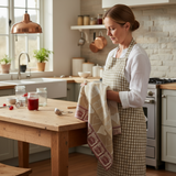 Mason Jar Jacquard Dishtowel in use