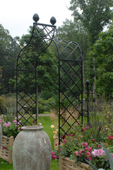 Strong steel garden arch