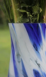 Up close view of glass