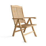 Folding reclinable Teak Chair