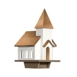 Chapel Bird Feeder front copper roof