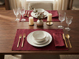 Burgundy Placemat & Napkin set