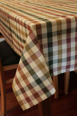 Cotton Checked Rectangular Table Cloth 62" x 104"