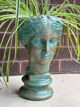 Up close view of Grecian Head Planter