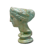 Grecian Head Planter in Florentine finish side