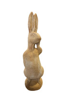 Silly Bunny Statue in Faded Terracotta finish