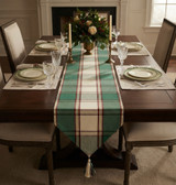 13 inch wide table runner with tassles