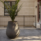 Medium size Ash Fiberstone planter in anthracite