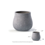 X Large size Ash Fiberstone planter in grey