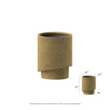 Detail for medium Damu fiberstone planter