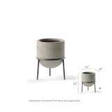 Dimensional detail for XL Ziva planter