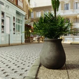 Ra Fiberstone planter shown in anthracite