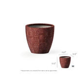 Details for Indra Medium fiberstone pot in maroon