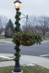 22" Heavy Duty Commercial hanging basket with evergreens
