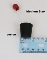 HBF-4 Stopper with ruler measurement of bottom of stopper