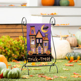 Trick or Sweets Garden Flag on stand