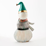 Back of Vintage Metal Snowman