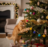 Felt Garland for Christmas Tree with cat