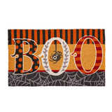 Polka Dots & Stripes Boo Coir Mat