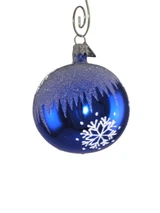 Blue Snowflake 2.5" Ball Ornament