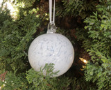 White glass ball ornament