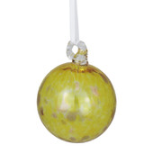 Gold blown glass 3.5" ball ornament