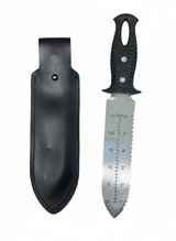 7" Hori Hori Knife with rubberized handle depth markings