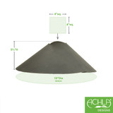 Dimensional detail for squirrel deflector for 4x4 post