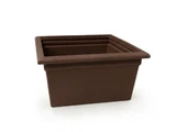 Low Square Planter - Chocolate Brown
