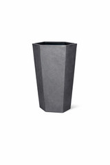 23" x 30" Large Hex Resin Planter in Quarry Black