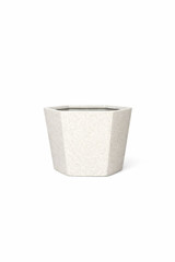 20.5" x 18" Large Hex Resin Planter in Granite color