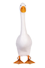 Front view of Metal Porch Goose