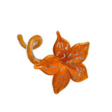 Curly Glass Flower in Poppy